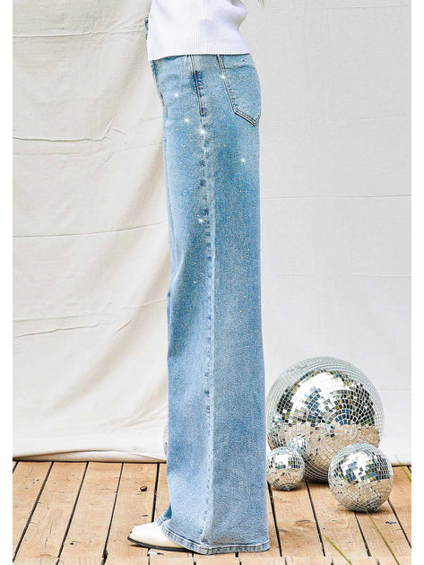 LUXA IRIDESCENT RHINESTONE DENIM | JEANS – Ranch Dress'n