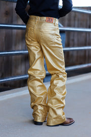 *YOUTH* GOLD METALLIC SIGNATURE TROUSER