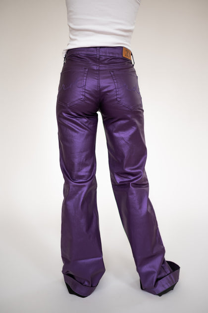 SIGNATURE TROUSERS - PURPLE METALLIC – Ranch Dress'n