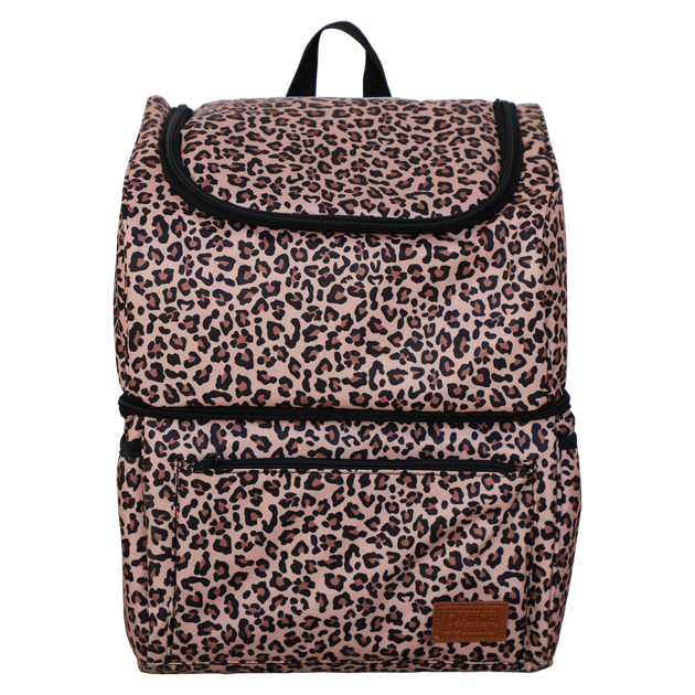 cooler lunch backpack in rose gold leopard – Vada Winter