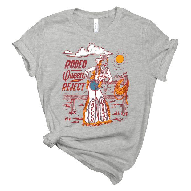 RODEO QUEEN REJECT - ATHLETIC GRAY TEE