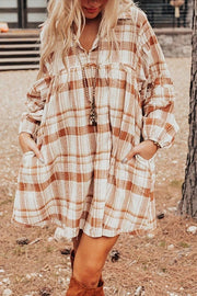 PLAID POCKETED BABYDOLL MINI | DRESS