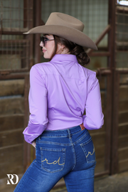 LAVENDER SOLID PERFORMANCE RODEO SHIRT (ADULT)