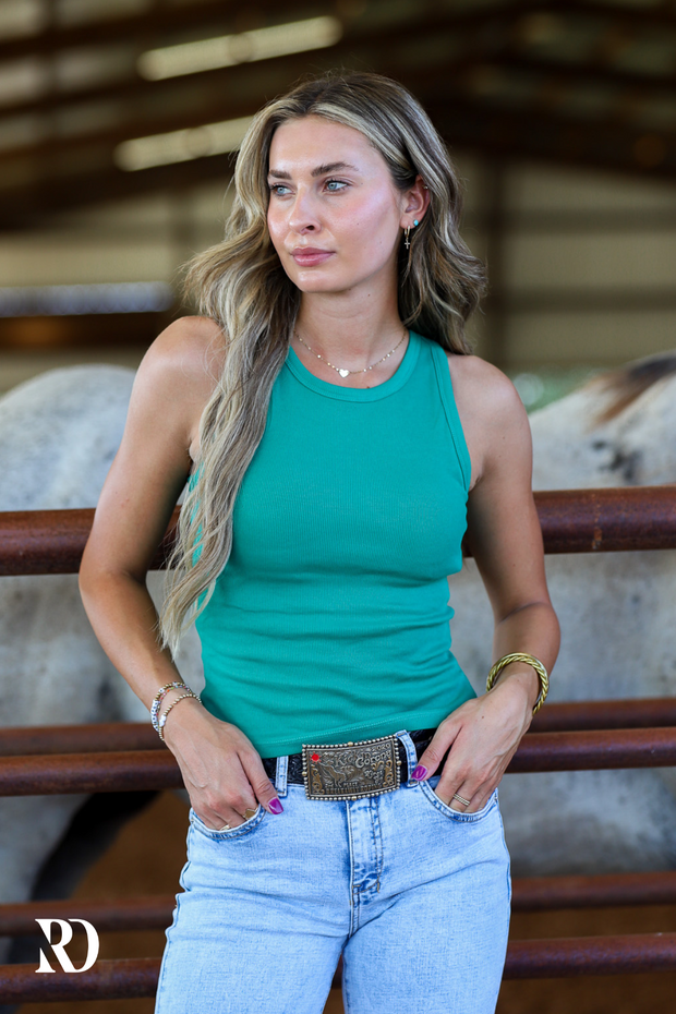 EMERALD RIBBED ALL-IN-ONE TANK | RD ESSENTIALS