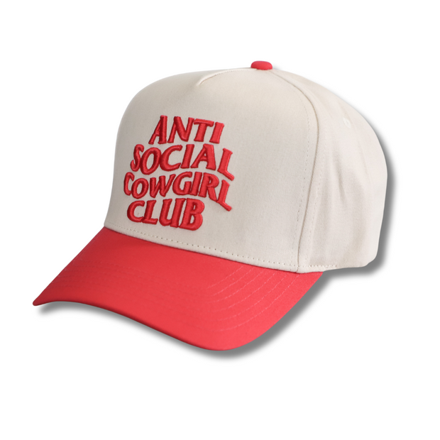 ANTI SOCIAL COWGIRL CLUB (RED) CAP