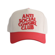 ANTI SOCIAL COWGIRL CLUB (RED) CAP