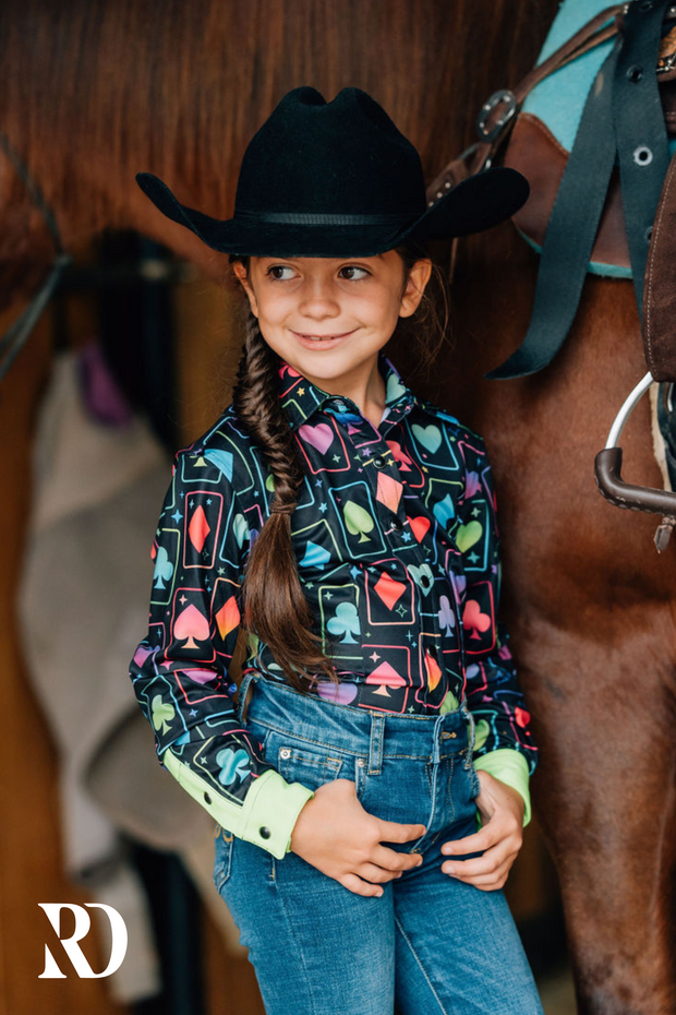 *YOUTH* HIGH ROLLER PERFORMANCE RODEO SHIRT