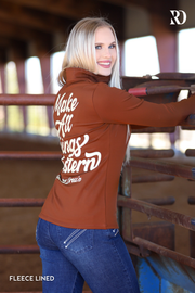 MAKE ALL THINGS WESTERN POLAR FLEECE PERFORMANCE QUARTER ZIP