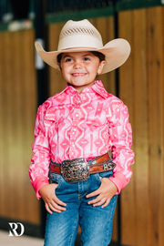 *YOUTH* DOLLY AZTEC PERFORMANCE RODEO SHIRT