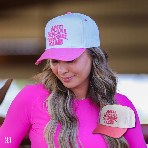 ANTI SOCIAL COWGIRL CLUB (PINK) HAT