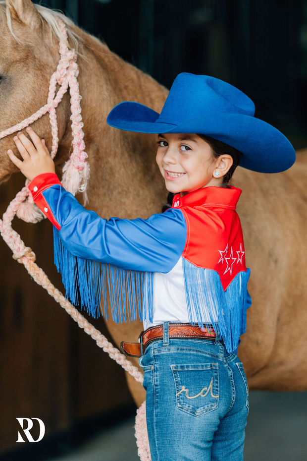 *YOUTH* SHORT GO FRINGE PERFORMANCE SHIRT