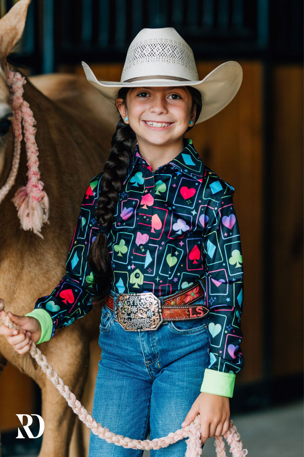 *YOUTH* HIGH ROLLER PERFORMANCE RODEO SHIRT