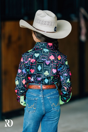 *YOUTH* HIGH ROLLER PERFORMANCE RODEO SHIRT