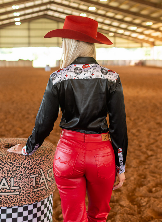 SADDLE UP SATIN PERFORMANCE RODEO SHIRT