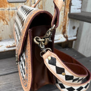 ZADIE TOOLED LEATHER CHECKERED | HANDBAG