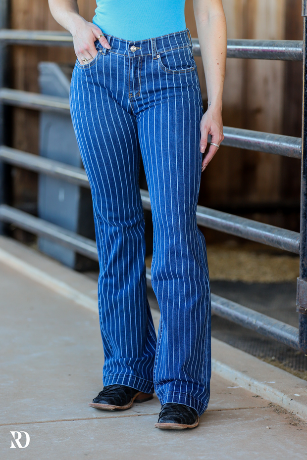 STEVIE PINSTRIPE TROUSER JEANS