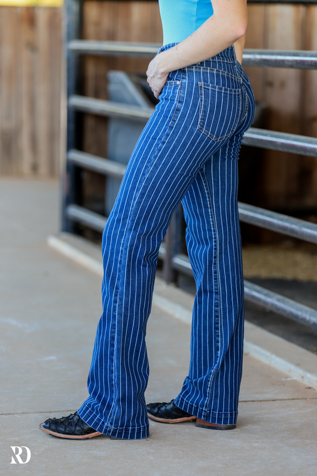 STEVIE PINSTRIPE TROUSER JEANS