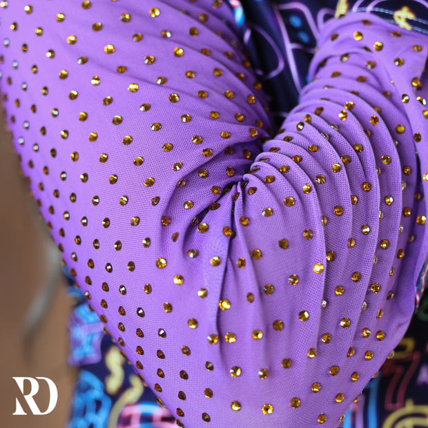 NEON LIGHTS MESH SLEEVE PERFORMANCE RODEO SHIRT