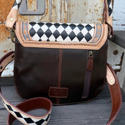 ZADIE TOOLED LEATHER CHECKERED | HANDBAG