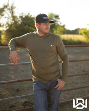 WESTBOUND HOODED LONGSLEEVE SHIRT - OLIVE