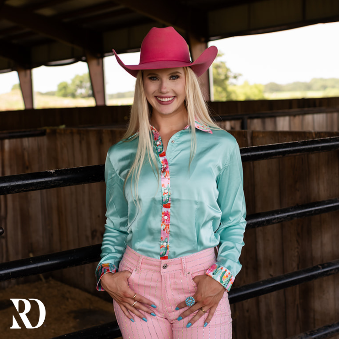 cactus dress shirt WILD CACTUS SATIN PERFORMANCE RODEO SHIRT – Ranch Dress'n