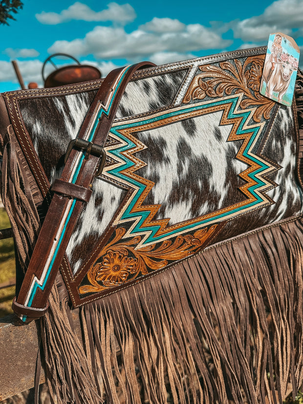 THE ZIGG COWHIDE TOOLED | PURSE