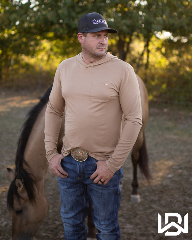 WESTBOUND HOODED LONGSLEEVE SHIRT - SAND