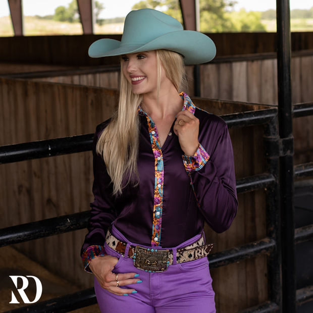 CANYON CACTUS SATIN PERFORMANCE RODEO SHIRT