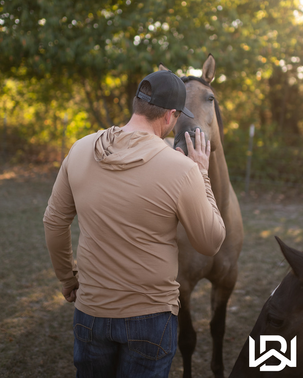 WESTBOUND HOODED LONGSLEEVE SHIRT - SAND