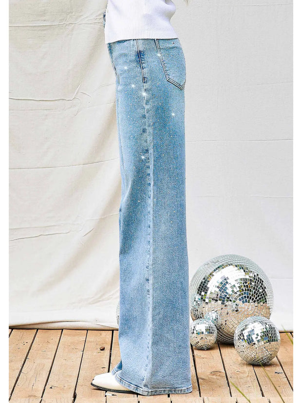 LUXA IRIDESCENT RHINESTONE DENIM | JEANS – Ranch Dress'n
