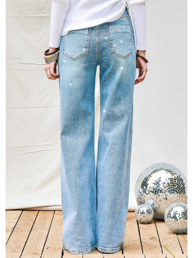 LUXA IRIDESCENT RHINESTONE DENIM | JEANS – Ranch Dress'n