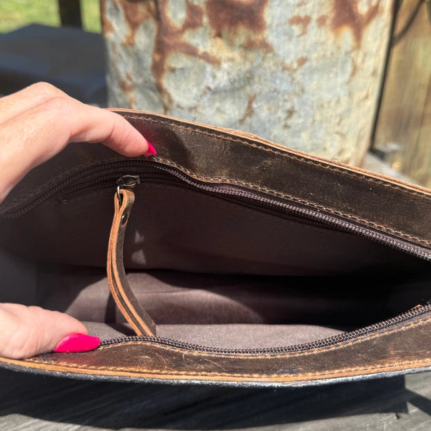 LEGACY TOOLED LEATHER HANDBAG | PURSE
