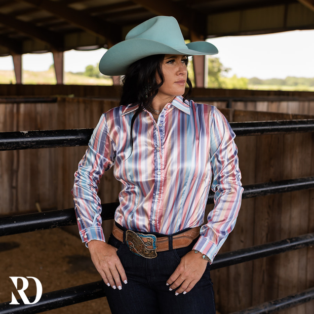 AMELIA SATIN PERFORMANCE RODEO SHIRT