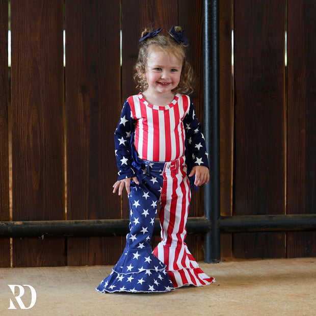 dress with american flag RUFFLE BELLS 18-24 MONTHS *SIZE_c_S Sleeve Length:Standard - 36