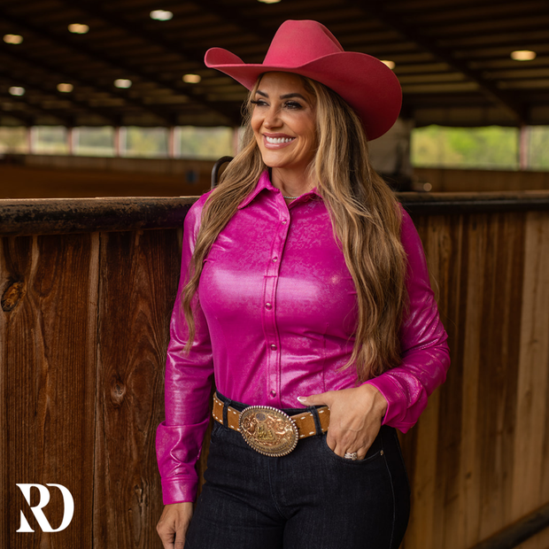 BERRY SPARKLE PERFORMANCE RODEO SHIRT