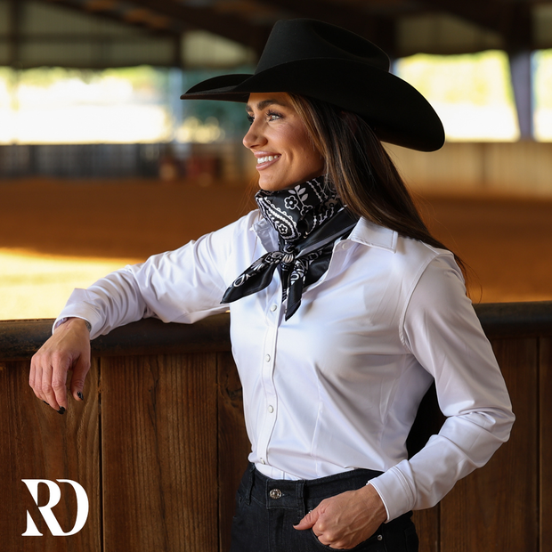 BLACK BANDANA WILD RAG