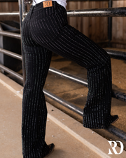 SIGNATURE TROUSER - BLACK WITH CRYSTALS