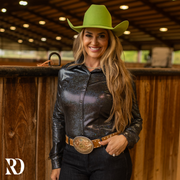 BLACK SPARKLE PERFORMANCE RODEO SHIRT