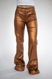 SIGNATURE TROUSERS - BRONZE METALLIC