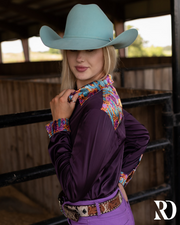 CANYON CACTUS SATIN PERFORMANCE RODEO SHIRT