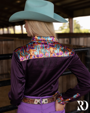 CANYON CACTUS SATIN PERFORMANCE RODEO SHIRT