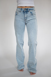 CHEYENNE TROUSERS - LIGHT WASH PINK POCKET