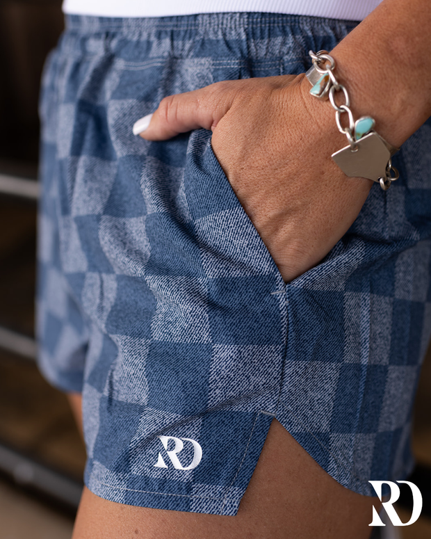 SHORTS | DENIM CHECKERED