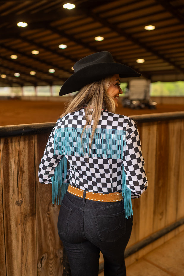 FINISH LINE FRINGE PERFORMANCE RODEO SHIRT