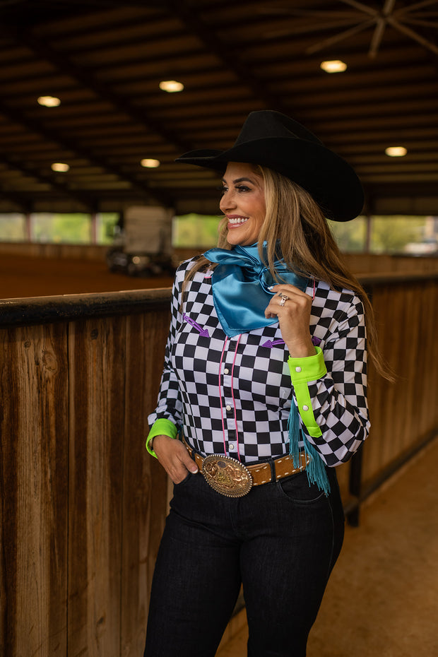 FINISH LINE FRINGE PERFORMANCE RODEO SHIRT
