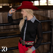 FINISH LINE SATIN MESH PERFORMANCE RODEO SHIRT