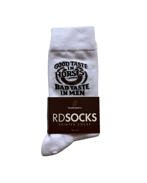 GOOD TASTE IN HORSES BAD TASTE IN MEN SOCKS