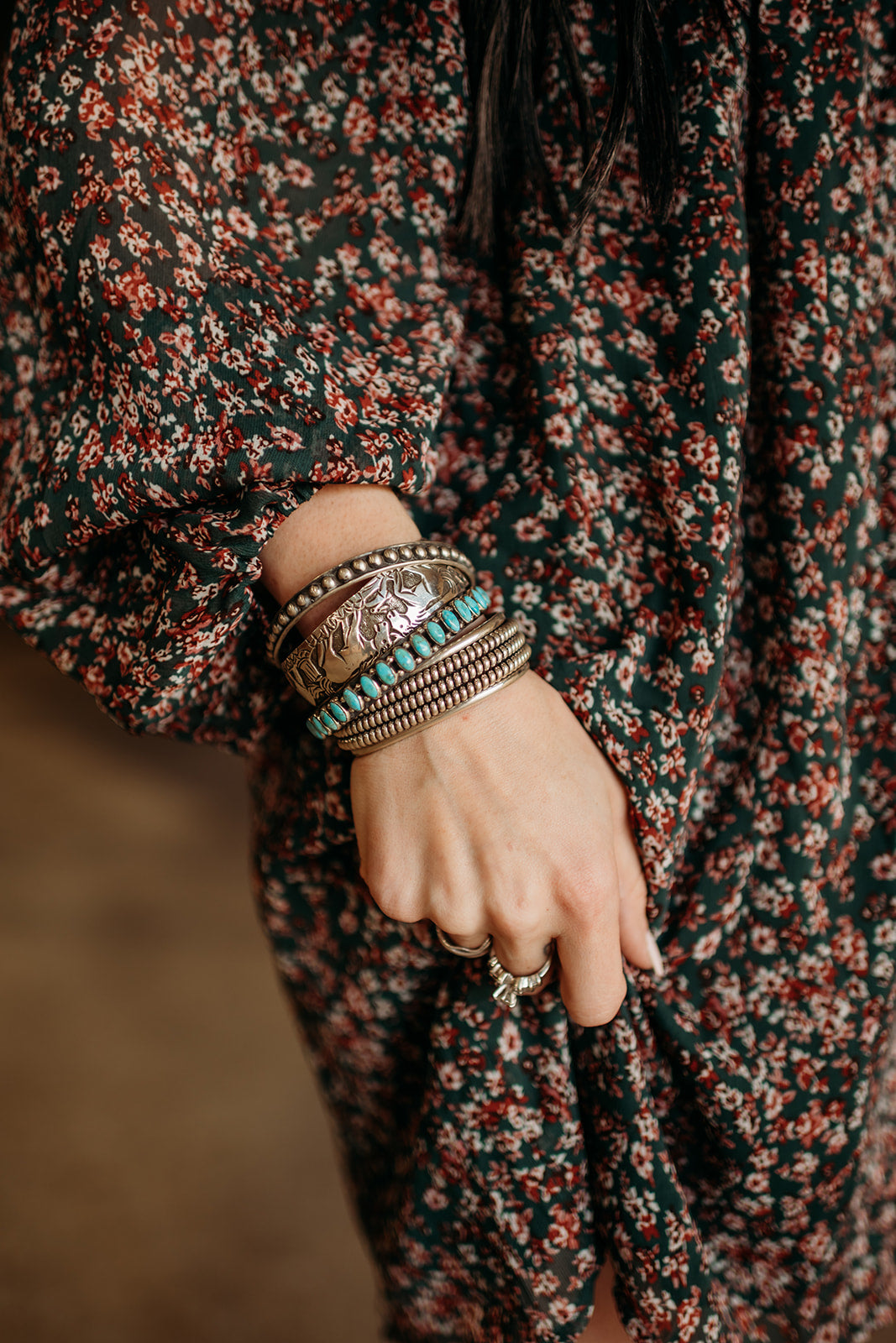 HADA COLLECTION - AUTHENTIC KINGMAN TURQUOISE BANGLE