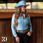 ICE BLUE SPARKLE PERFORMANCE RODEO SHIRT
