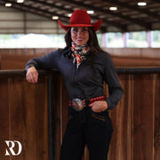CHARCOAL PERFORMANCE RODEO SHIRT (ADULT)